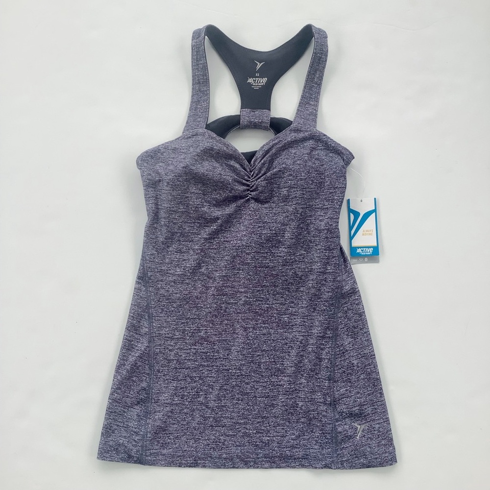 NWT Old Navy Active Black/Gray Sports Bra Tank